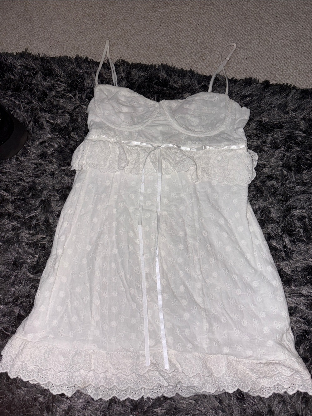 Edikted white lace corset dress